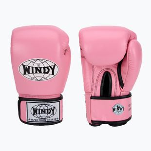 Boxing gloves WINDY Classic Genuine Leather red