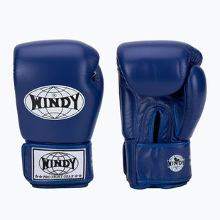 Boxing gloves WINDY Classic Genuine Leather blue