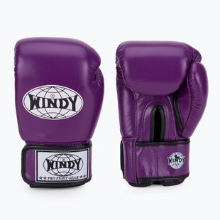 Boxing gloves WINDY Classic Genuine Leather purple