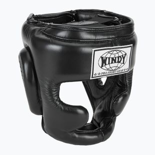 Boxing helmet WINDY Genuine Leather black