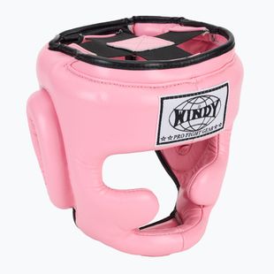 Boxing helmet WINDY Genuine Leather pink