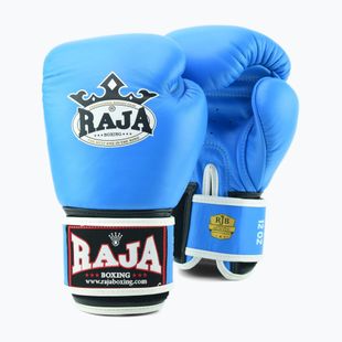Boxing gloves RAJA BOXING Single Standard Genuine Leather light blue