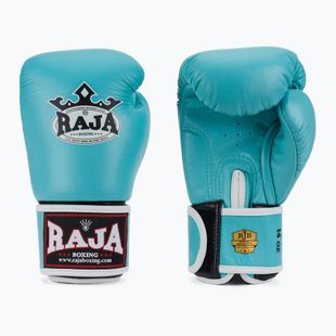 Boxing gloves RAJA BOXING Single Standard Genuine Leather light blue
