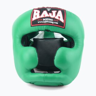 Boxing helmet RAJA BOXING Genuine Leather green