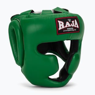 Boxing helmet RAJA BOXING Genuine Leather green