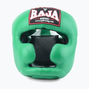 Boxing helmet RAJA BOXING Semi Leather green