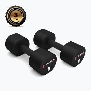 HMS HPT02 TPU dumbbells 2 pcs. 8 kg black