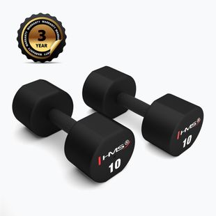 HMS HPT02 TPU dumbbells 2 pcs. 10 kg black