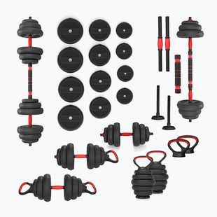 HMS SGN120 Pro Set 6W1 20kg weights black/red