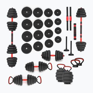 HMS SGN130 Pro Set 6W1 30kg weights black/red