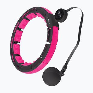 Hula hop with weight and counter HMS HHM16 black/pink