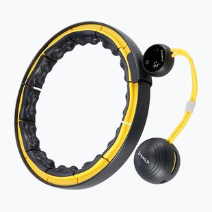 Hula hop with weight and counter HMS HHM21 black/yellow