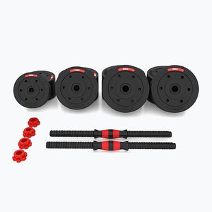 HMS SGP40 40kg black/red dumbbell set with barbell connection