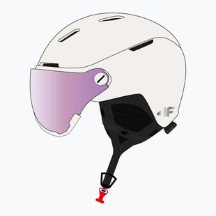 Children's ski helmet 4F U134 off white