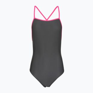 Ladies' one-piece swimsuit Clap Jednowarstwowy Wiązany grey pink