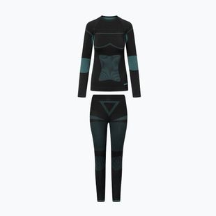 Women's thermal underwear set Viking Ilsa black/turquise