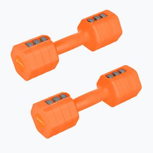 Adjustable dumbells HMS HL03 2 x 2,5 kg orange