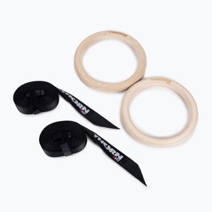 Wooden gymnastic wheels with straps THORN FIT 301637