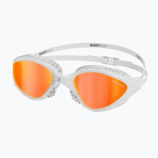 Swim goggles BuddySwim OzeanX Mirror white / orange