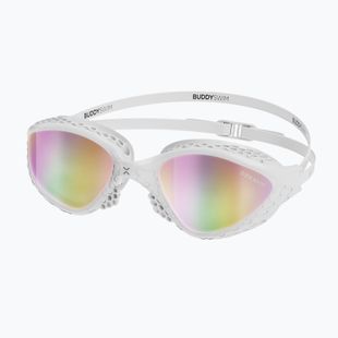 Swim goggles BuddySwim OzeanX Mirror white / iridium
