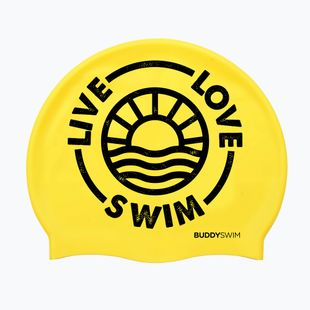 Swim cap BuddySwim LLS2 Silicone yellow
