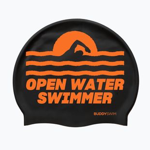 Swim cap BuddySwim OWS Silicone black / orange