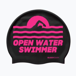 Swim cap BuddySwim OWS Silicone black / pink
