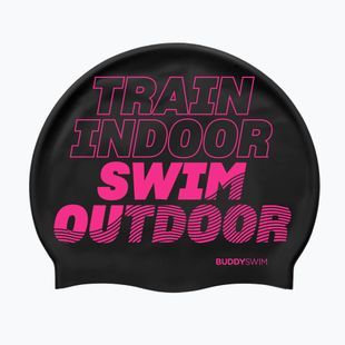 Swim cap BuddySwim TSO Silicone black / pink