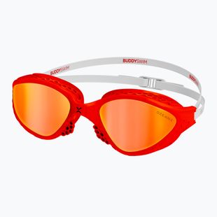 Swim goggles BuddySwim OzeanX Mirror red/white/ orange