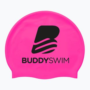 Swimming cap BuddySwim BLogo Silicone pink