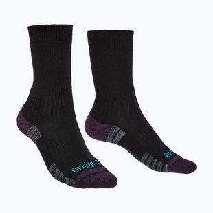 Women's socks Bridgedale Lightweight Merino Performance Boot Original black/purple