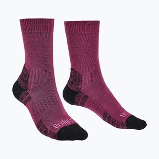 Women's socks Bridgedale Lightweight Merino Performance Boot Original berry