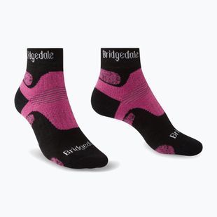Women's trekking socks Bridgedale Hike Midweight Performance Ankle black/pink