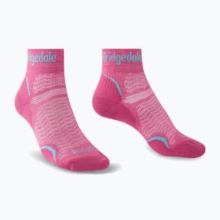 Women's trekking socks Bridgedale Hike Ultralight Performance Ankle pink