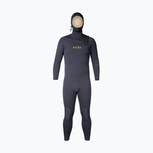 Men's swimming wetsuit Xcel Comp+ 4/3 mm Hooded Full black