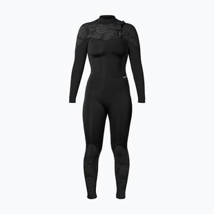 Women's swimming wetsuit Xcel Comp 3/2 mm Full black/black palm/monstera print