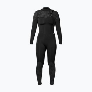 Women's swimming wetsuit Xcel Comp 4/3 mm Full black/black palm/monstera print