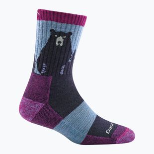 Women's socks Darn Tough Bear Town Micro Crew Cushion purple