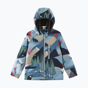 Children's softshell jacket Reima Vantti blue ocean