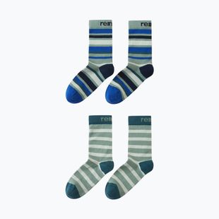 Children's socks Reima Parit 2 pack stone green