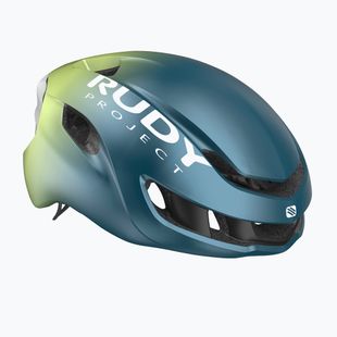 Bike helmet Rudy Project Nytron blue avio/apple green metal matte