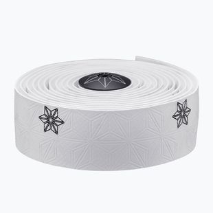SUPACAZ Super Sticky Kush Galaxy white tape/black print/ano black plugs handlebar wrap