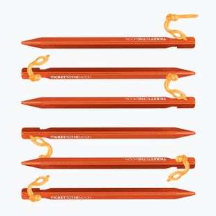 Ticket To The Moon Aluminium tent pegs 6 pcs. orange