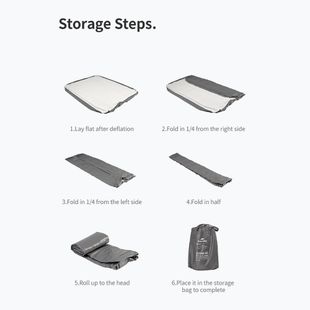 Inflatable mattress Naturehike Chenjing with Pillow Triple grey