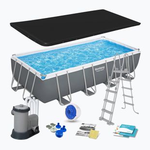 Bestway Power Steel Rectangular Pool Set 56465N 549 x 274 cm dark grey