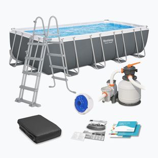 Bestway Power Steel Rectangular Pool Set 56466N 549 x 274 cm dark grey