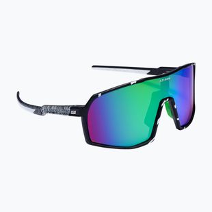 Sunglasses Aztron Thunder metalblack/white/polarizedgreen/twilightmirr/grey
