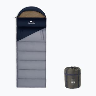 Sleeping bag Naturehike U450 Sunny Day Left navy blue/ligth blue