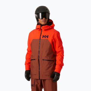 Men's Helly Hansen Straightline Lifaloft 2.0 iron oxide ski jacket