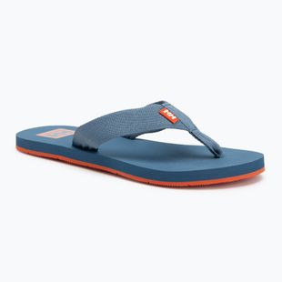 Men's Helly Hansen Logo Sandals 2 washed navy / patrol orange flip flops